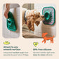 WOOF LickMat - Easy-to-Clean Lick Mat for Dogs - Slow Feeder Mat with Non-Slip Design - BPA-Free Silicone Lick Mat - Interactive Dog Toys - Green