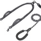 Double Dog Leash with Two Extra Traffic Handles, 360 Swivel No Tangle Dual Dog Walking Leash, Comfortable Shock Absorbing Reflective Bungee for Two