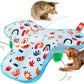 Potaroma Hide and Seek Interactive Cat Toys, Moving Concealed Wand Feather, Automatic Chargeable Indoor Kitten Exercise Kicker, Mouse Squeaky, Floral