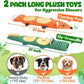 XIUGOAL Interactive Dog Toys for Chewers, 2 Pack No Stuffing Dog Toys for Boredom and Teething, Squeaky Chew Toy for Small, Medium Breed to Keep Them Busy