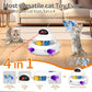 Interactive Cat Toys for Indoor Cats,4-in-1 Automatic Kitten Toy with Laser, Fluttering Butterfly, Moving Feather & Track Balls, USB Rechargeable Self-Play Electronic Toy for Kittens & Adults