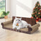 Extra Large Cat Scratcher Bed, 32 Inch Cat Scratching Board Cat Couch, Durable Cardboard Cat Scratcher Lounger, Modern Stylish Cats Bed for Indoor Cats, Furniture Protector