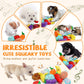 QTwoof Cheerful 20-Pack Squeaky Dog Toys Set - Included 4 Dog Bags, Plush Puppy Toys with Irresistibly Cute Characters for Small Dogs, Interactive Dog Squeak Toys for Fun&Teeth Cleaning