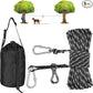 XiaZ Dog Camping Leash, 50ft Portable Overhead Trolley System for Dogs up to 200lbs, Dog Tie Out Cable, Camping, Parks, Outdoor Events,5 min