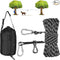 XiaZ Dog Camping Leash, 50ft Portable Overhead Trolley System for Dogs up to 200lbs, Dog Tie Out Cable, Camping, Parks, Outdoor Events,5 min