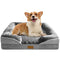 Orthopedic Dog Bed with Sides - Dog Sofa Beds for Medium Dogs, Supportive Foam Pet Couch Bed with Washable Removable Cover, Waterproof Lining and Non-Slip Bottom, Grey - M
