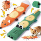 XIUGOAL Interactive Dog Toys for Chewers, 2 Pack No Stuffing Dog Toys for Boredom and Teething, Squeaky Chew Toy for Small, Medium Breed to Keep Them Busy