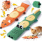 XIUGOAL Interactive Dog Toys for Chewers, 2 Pack No Stuffing Dog Toys for Boredom and Teething, Squeaky Chew Toy for Small, Medium Breed to Keep Them Busy