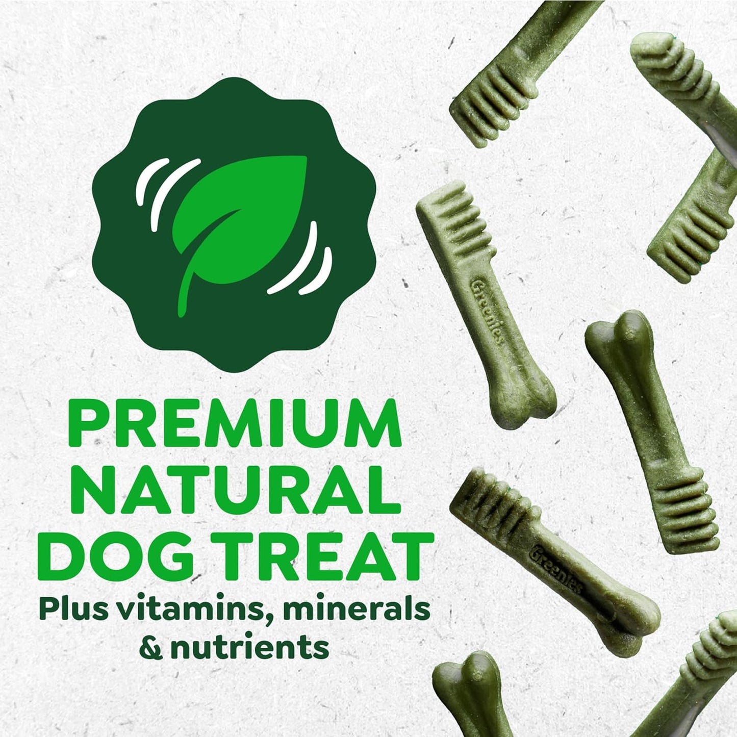 Greenies Veterinarian-Recommended Natural Dental Dog Treats Teenie Size, Daily Treating, Helps Clean Teeth and Freshen Breath, Original Flavor, 36 oz. Pack, 130 Count