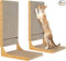 EHEYCIGA 2-Pack Cat Scratcher, 25.6 Inch L-Shaped Cardboard Scratch Pad for Indoor Cats, Vertical Cat Scratching Board with Ball Toy, Furniture Protector, Reversible Design for Double Life, Large