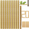 20Pcs Sand Perch Covers for Bird - Bird Perchs Covers 7.5" Long x 3/8" Diameter Bird perches for Parakeets, Lovebirds, Parrotlets, Canaries and Other Small Birds (Yellow, 20pcs 7.5" x 0.43")