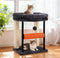 Hey-brother Cat Tree, Cat Scratching Posts with Bed, Sturdy Tower with Fully Sisal-Wrapped Columns and Plush Toy Ball for Indoor Kittens, 18.9 inches, Smoky Gray MPJ010SG