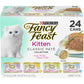 Purina Fancy Feast Tender Ocean Whitefish, Turkey, Chicken and Salmon Feasts Wet Kitten Food Variety Pack - (Pack of 24) 3 oz. Boxes