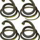 Fake Snake Soft Rubber Snake Toy, 4 Pieces Realistic Plastic Snakes for Garden to Keep Birds Away, Novelty Toys for Playing Jokes Prank Stuff Props for Halloween April Fools Party Favor