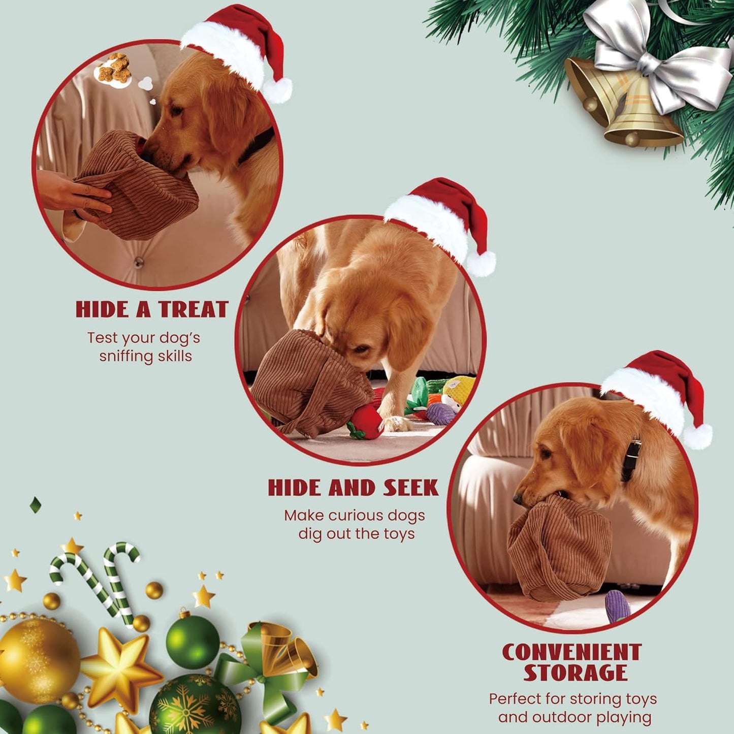 Nocciola Small Squeaky Crinkle Dog Toys- 15 Packs Grocery Basket Fruits Veggies Puppy Toys to Keep Busy, Cute Durable Plush Stuffed Hide Seek Cognitive Dog Christmas Stocking Stuffers