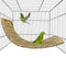 Bird Seagrass Mat 30" × 7" Parrot Natural Grass Woven Net Hammock Parakeet Climbing Rope Ladder Mat Chew Toys Cage Accessories for Pigeon Macaw Cockatiel Conure Budgie Cockatoo Rat Bearded Dragon