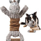 Squeaky Dog Toy, Durable Dog Toy Large Breed, Tug of War Dogs Interactive Toy, Stuffed Plush Puppy Toys with Crinkle Paper for Small, Middle, and Big Dogs(Tug of War Series, Donkey)