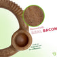 Benebone Ring Durable Dog Chew Toy for Aggressive Chewers, Real Bacon, Made in USA, Large