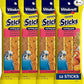 Vitakraft Crunch Sticks Parakeet Treat - Triple-Baked Millet Parakeet Treats with Natural Wood Center - Crunchy & Nutritious Bird Treat Sticks for Small Animals (12 Count, Honey, Egg, and Apple)