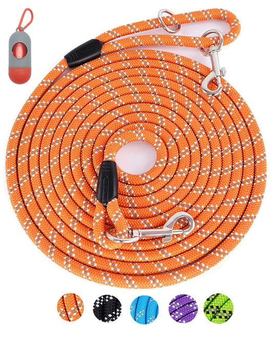 Long Dog Leash for Training 10FT/16FT/20FT/30FT/50FT/100FT, Reflective Tie Out, Heavy Duty Dog Lead for Large, Medium & Small Dogs - Outside Walking