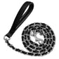 Metal Chain Dog Leash Chew Proof for Dogs, Black, 3.0mm, 4FT | Close Control for Training and Busy Areas, Chew Resistant Chain, Padded Handle, Swivel