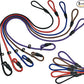 FOVRLZSE Nylon Dog Leash 5-Pack (Red/Black/Blue/Brown/Purple), 4.6FT Training Leash for Small to Medium Dogs, 10mm Braided Nylon with TPU Non-Slip