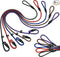 FOVRLZSE Nylon Dog Leash 5-Pack (Red/Black/Blue/Brown/Purple), 4.6FT Training Leash for Small to Medium Dogs, 10mm Braided Nylon with TPU Non-Slip