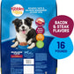Kibbles 'n Bits Dry Dog Food, Savory Bacon & Steak Flavor for Adult Dogs 16 lb. Bag
