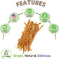 Nature Gnaws USA Turkey Tendons for Dogs (4oz) - Delicious Grain Free Reward Snack for Small, Medium & Large Breeds - Premium Natural Dog Chew Treats