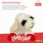 Multipet Mini Lamb Chop Officially Licensed, Plush, Squeak Pet Toy (White, 10')