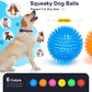 VITEVER 3.5” Squeaky Dog Toy Balls (6 Colors) Puppy Chew Toys for Teething, BPA Free Non-Toxic, Spikey Dog Balls for Medium, Large & Small Dogs, Durable Toys for Aggressive Chewers