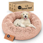 Petloox Donut Dog Bed - Premium Comfort for Anxiety Relief - Fluffy & Calming Design with Ultra-Plush Support | Cozy Round Dog Bed with Super Soft