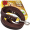ADITYNA Leather Dog Leash 6 ft x 3/4 inch - Soft, Strong, Heavy Duty for Large & Medium Breeds - Dog Lead for Walking, Training, Hiking and Running
