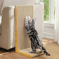 Cardboard Cat Scratcher,23 Inch L Shape Scratch Pad Wall Mounted,Vertical Scratching Board, Durable Cardboard to Protect Furniture for Indoor Cats,Wood Grain Large
