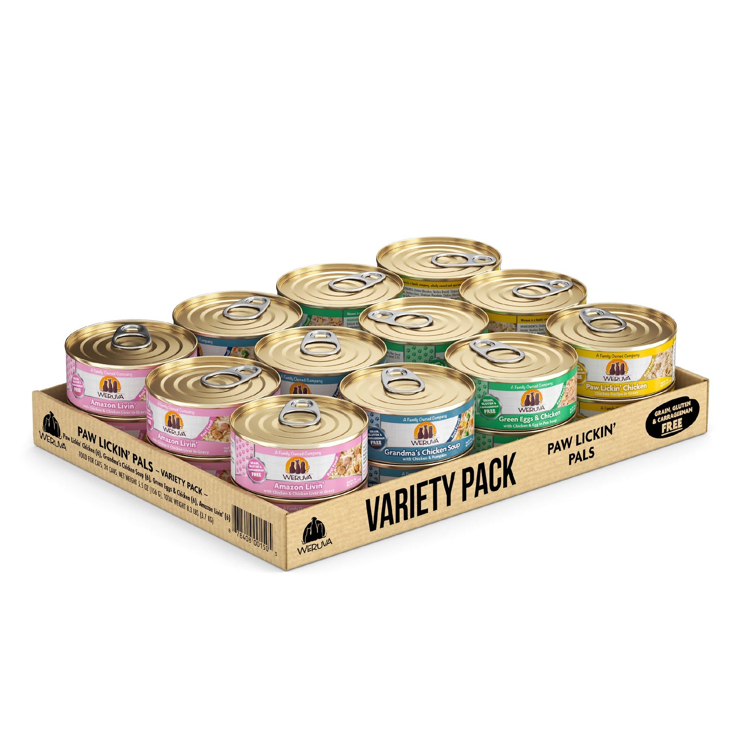Weruva Classic Cat Food, Variety Pack, Paw Lickin' Pals Wet Cat Food, 5.5oz Cans (Pack of 24)