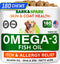 BARK&SPARK Omega 3 for Dogs and Cats-180 Fish Oil Treats for Dogs & Cats Shedding, Skin Allergy, Itch Relief, Hot Spots Treatment-Joint Health-Skin and Coat Supplement-EPA & DHA Fatty Acids-Salmon Oil