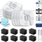 Veken Cat Water Fountain Filters, 8 Pack Replacement Filters & 8 Pack Replacement Pre-Filter Sponges Set for 50oz, 84oz, 95oz or 108oz Automatic Pet Fountain Dog Water Dispenser
