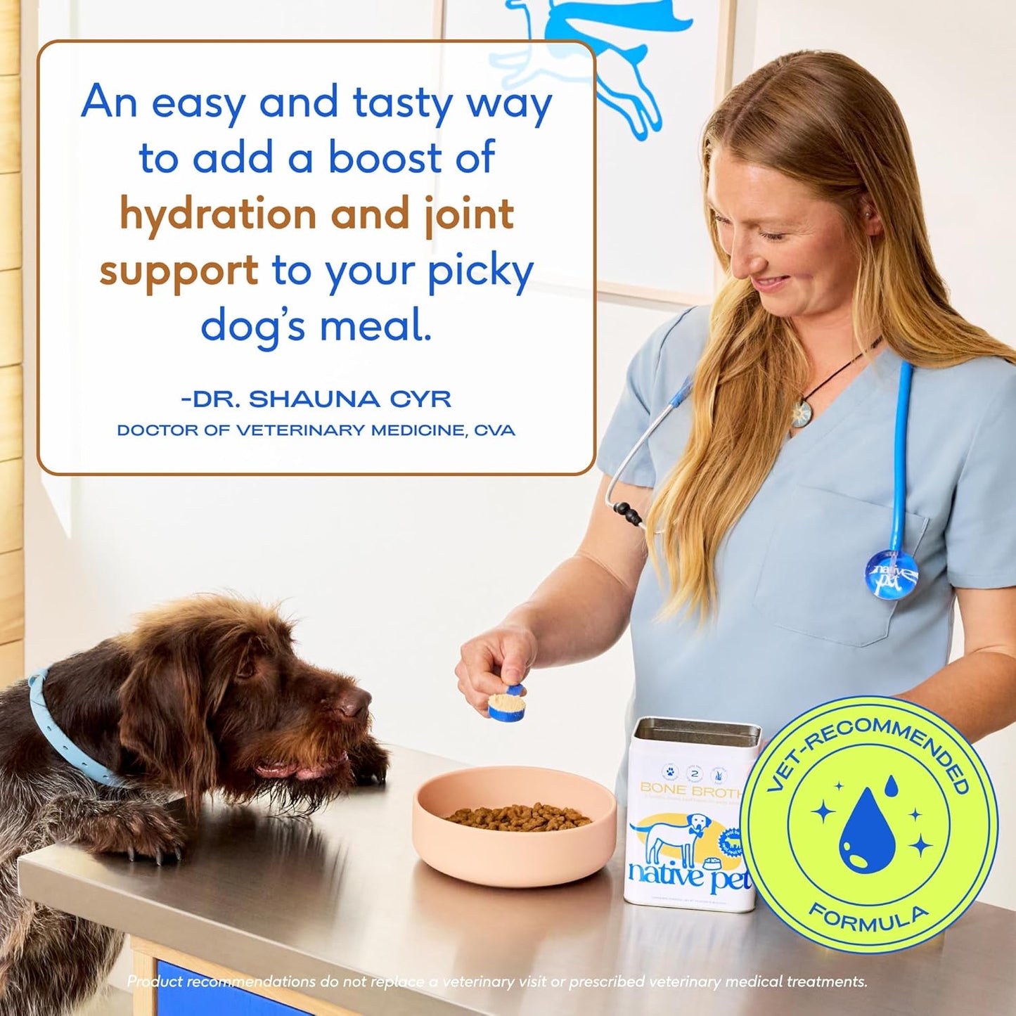 Native Pet Bone Broth for Dogs - Made with Real Beef Bone Broth, Dog Food Toppers for Picky Eaters - Provides Extra Hydration & Nutrition for Joint Strength, Immunity & Heart Health-48 Scoops
