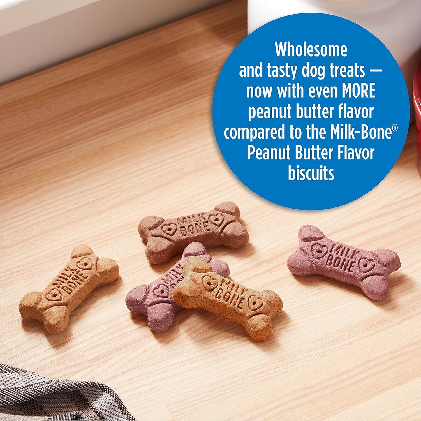 Milk-Bone Peanut Butter Flavor Naturally & Artificially Flavored Dog Biscuits - Crunchy Dog Treats - 7 Pounds (Packaging Design May Vary)