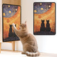 Sisal Cat Scratcher Mat, Cat Wall Scratcher for Indoor Cats, 23.6x15.7 Inch Cat Scratch Pad with Hook & Loop, Wall Mounted Cat Scratching Post to Protect Couch and Carpet（StarryNight）