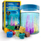 National Geographic Underwater Crystal Growing Aquarium Science Kit – Grow 8 Colorful Crystals Underwater | 360-Degree Secure Viewing Canister