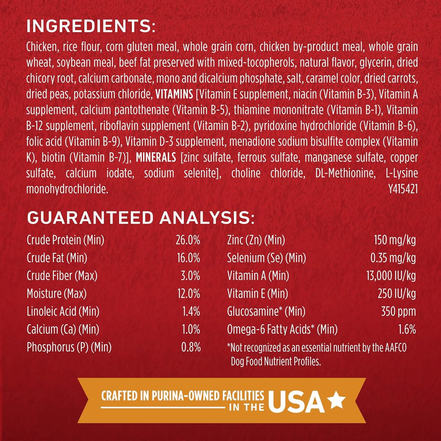 Purina ONE Chicken and Rice Formula Dry Dog Food - 16.5 lb. Bag