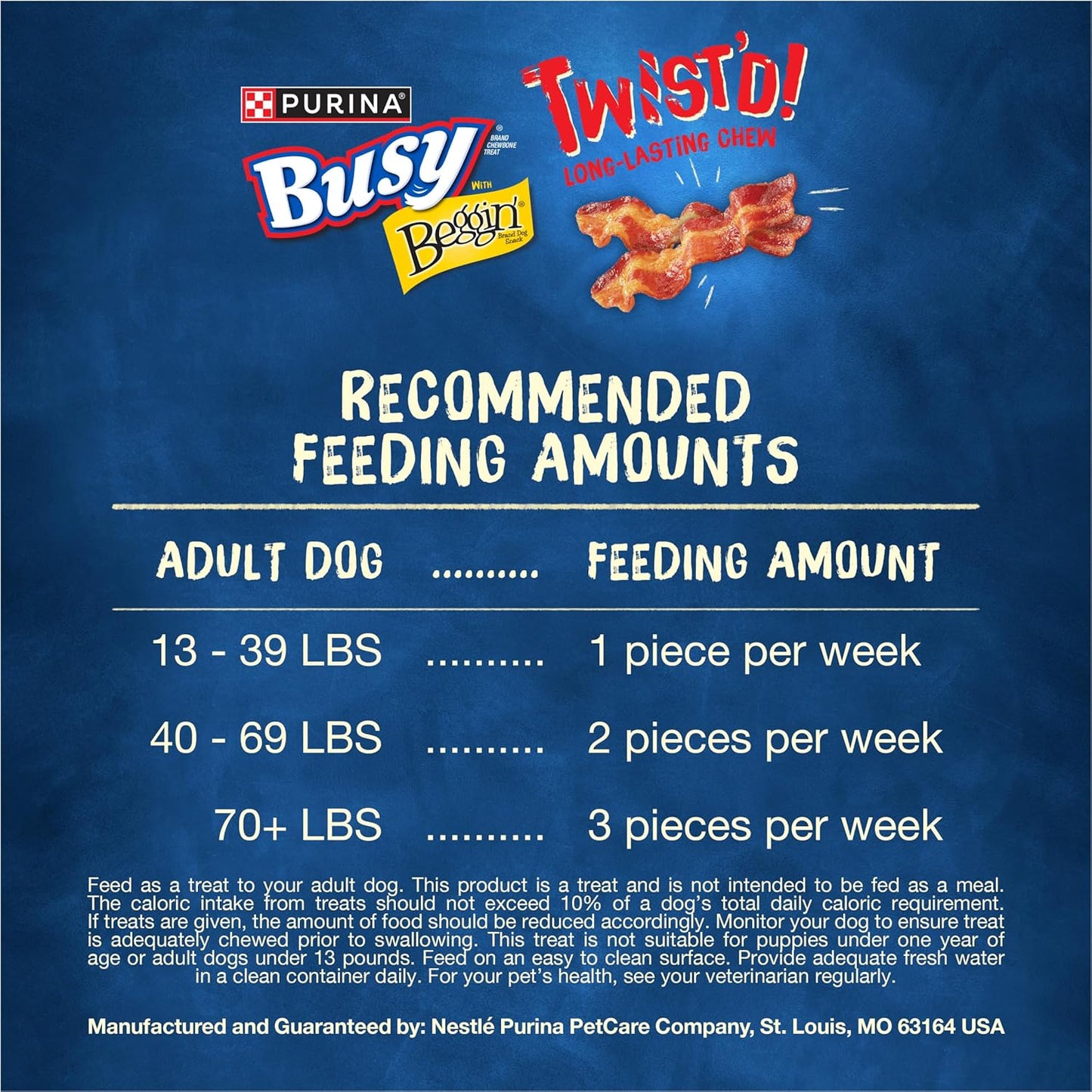 Purina Busy With Beggin' Dog Treats, Twist'd - 10 Count (Pack of 1)