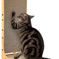 Cat Scratcher, 26.8 Inch L-Shaped Cat Scratch Pad with Wall-Friendly Arc, Cardboard Cat Scratching Board with Ball Toy for Indoor Cats