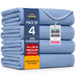 Utopia Bedding Washable Underpads 34" x 36" (Pack of 4), Waterproof Reusable Heavy Absorbency Incontinence Bed Pads for Adults, Kids, Elderly and Pets, Bedwetting Pads for Sofa and Couch (Blue)