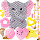 XIUGOAL Pink Puppy Toys - 9 Pack Puppy Chew Toys for Teething, Enrichment Dog Toys for Small Dogs to Keep Them Busy, Squeaky Plush Toy for Boredom