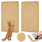 Carpet Cat Scratching Mat Sisal, 2 Packs Sisal Fabric Large 23.6" x 15.7" Scratching Pad for Indoor Cats with Adhesive Hook Loop Tape, Cat Scratching Rug Wall Scratchers for Indoor