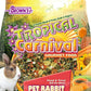 F.M. Brown's Tropical Carnival, Gourmet Pet Rabbit Food with High-Fiber Timothy and Alfalfa Hay Pellets, Probiotics for Digestive Health, Vitamin-Nutrient Fortified Daily Diet, 10 lb.